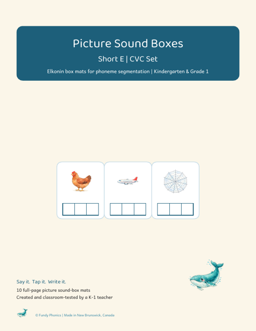 Cover of the Short E picture sound boxes set with short-e picture mats and sound boxes