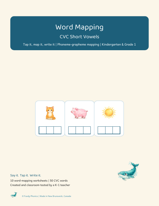 Cover of the blends word mapping worksheets
